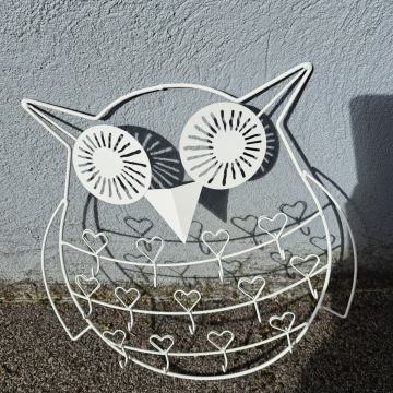 obešalnik za nakit v obliki sovice, železen