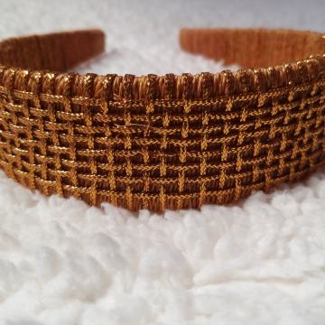 Obroč za lase z zlato nitko - NOV