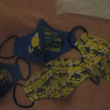 Otroške pralne maske, MINIONI, novo, 4kom