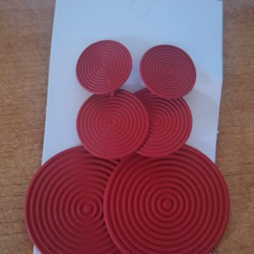 RDEČI ŽENSKI UHANI