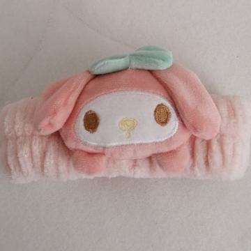 Ženski trak za lase v obliki psička, roza