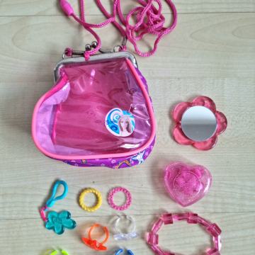 Original Barbie torbica torba z dodatki nakit prstani zapestnica novo