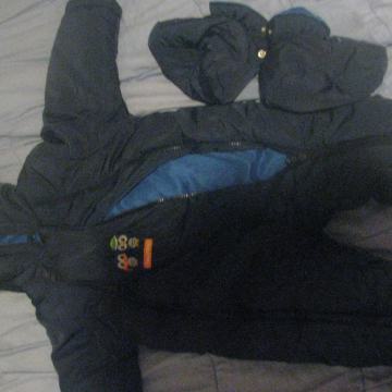 Fantovski zimski kombinezon NINA NANA, temno moder s sovicami, vel 74