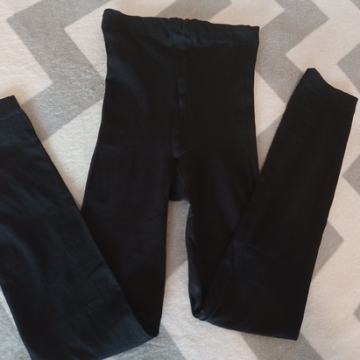 Črne najlonke/pajkice brez stopal, št. S