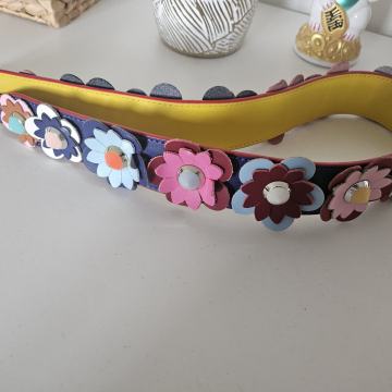 Pisan pas z rožicami