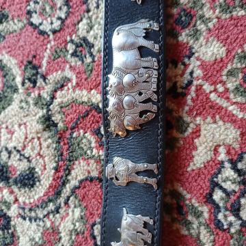 Usnjeni pas srebro 925