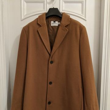 Volnen zimski plašč, camel coat, vintage