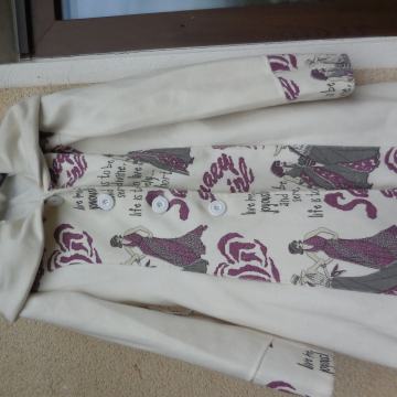 BEL TOPEL PLAŠČ S POTISKOM L