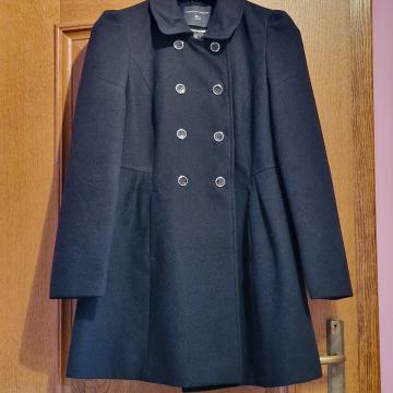 Telirani črni plašč XL (EU 44) Dorothy Perkins