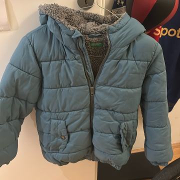 Bunda, Benetton, modra, 130 cm, 7-8 let