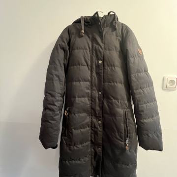 dekliški plašč puhast do kolen številk 34 oz XS