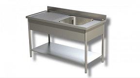 inox korito z odcejevalno površino 120 cm