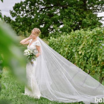 Poročna obleka eNVy room, št. 36/38, ivory, čipka