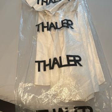 Poročna obleka in kravata Thaler