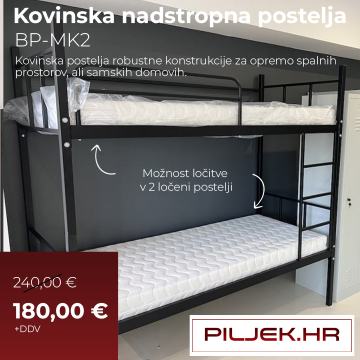 Kovinska nadstropna postelja, model BP-MK2-ECO (PILJEK.SI