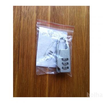 Manjša Zipper lock ključavnica za potovalno torbo, kovček