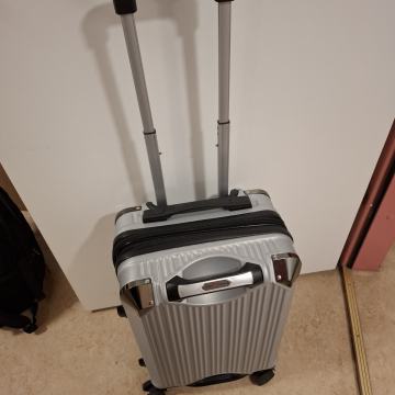 Manjši srebrni Royal Travel kovček 55x25x35 cm