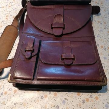 Moška rjava usnjena torba