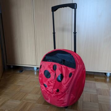 Otroški potovalni kovček na kolescih, pikapolonica