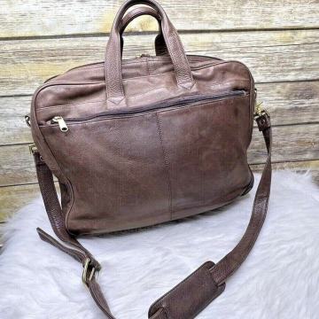Usnjen leather  satchel lap top bag