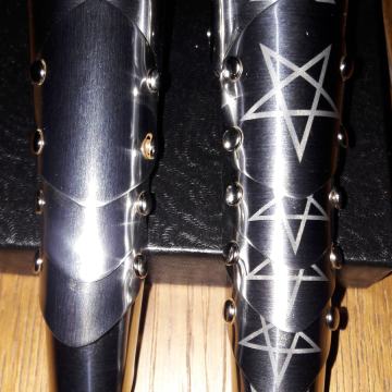 Gotski prstan armour armor ring gothic goth metal pentagram