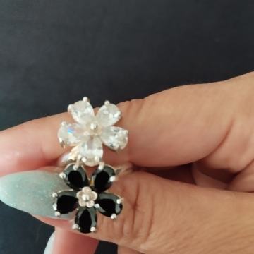 Swarovski srebrni prstan, velikost 52