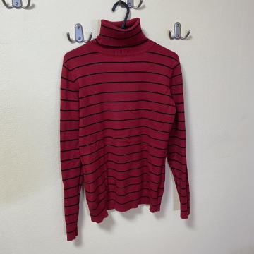 Črtast črno-rdeč puli S/M