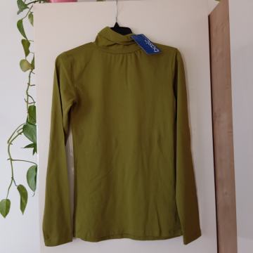 NOV ZELEN BOMBAŽNI PULI Z ETIKETO S/M