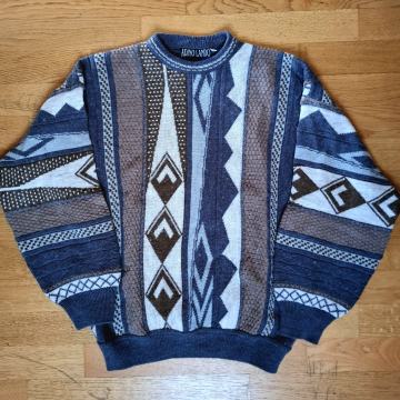 ADINO LANDO - Moški Pulover, Ugly Sweater (XXL) - Vintage, Retro