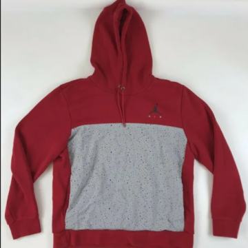 Jordan Flight Fleece Cement Pullover Hoodie 'Red'