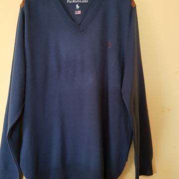 POLO R. LAUREN MODRO SIV PULOVER XL