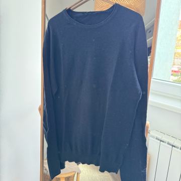 Pulover iz fine volne velikost L NavyBlue