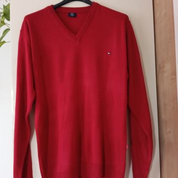 THOMY HILFIGER RDEČ MOŠKI PULOVER M/L