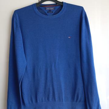 TOMMY HILFIGER  MODER PULOVER BOMBAŽ/SVILA S/M/L
