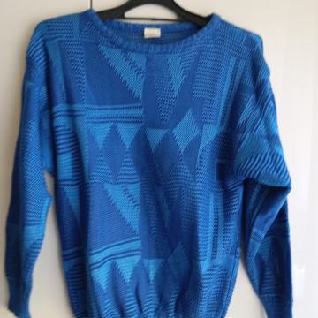 ALIV MODRER PLETEN PULOVER BOMBAŽ VISKOZA M