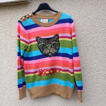 GUCCI ORIGINAL ČRTAST PULOVER S