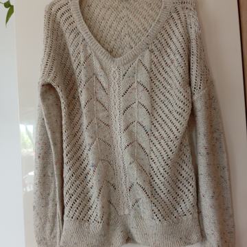 MAVI BEŽ PLETEN PULOVER S/M