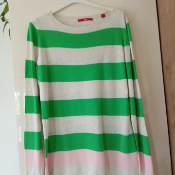 S OLIVER ZELENO ČRTAST PULOVER 38/40