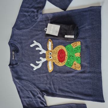 ONLY božični pulover št. M HELLO MELLOW nogavice št. 35 / 38