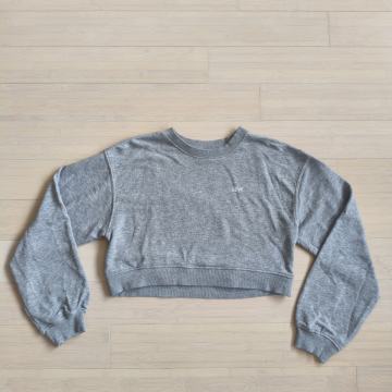 Pulover, crop, siv, št. 160 (xs)