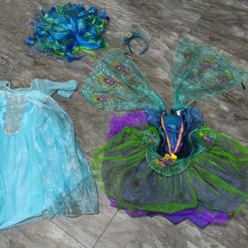 Dekliški pustni oblekici - "Frozen" in "Pav"