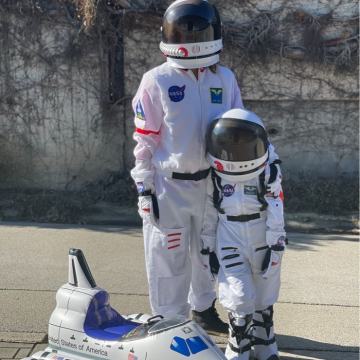 Pustni kostum Astronavt za odraslo osebo M in otroški velikost 6-8let