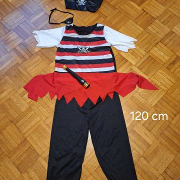 Pustni kostum GUSAR / PIRAT za otroke 120 cm