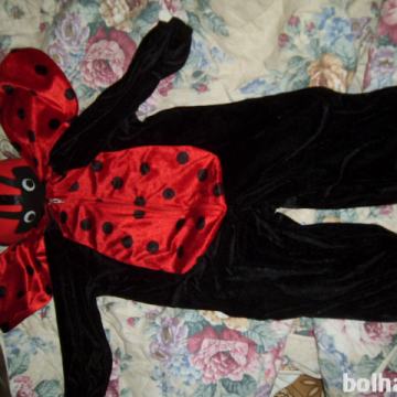 Pustni kostum PIKAPOLONICA-žamet, vel 3-4leta