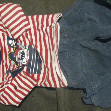 Pustni kostum PIRAT, GUSAR, VEL 92-98 ALI 2-3LETA