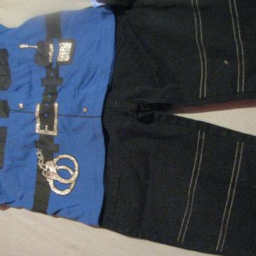 Pustni kostum POLICAJ, POLICIST, VEL 92-98 ALI 2-3 LETA