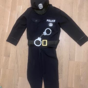 Pustni kostum Policaj velikost 110-120 cm