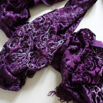 Dvoplasten šal 190 cm, viskoza in poliester