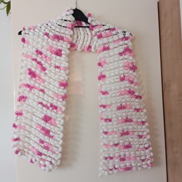 NOV ROZA PLETEN ŠAL