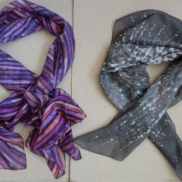 Šal 150 x 35 cm in šal 70 x 70 cm
